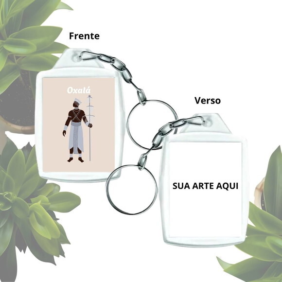 Chaveiro Personalizado 3x4 Acrílico - Orixá Oxalá