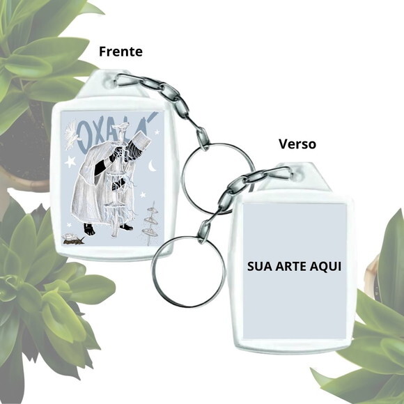 Chaveiro Personalizado 3x4 Acrílico - Orixá Oxalá