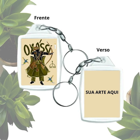 Chaveiro Personalizado 3x4 Acrílico - Orixá Oxóssi
