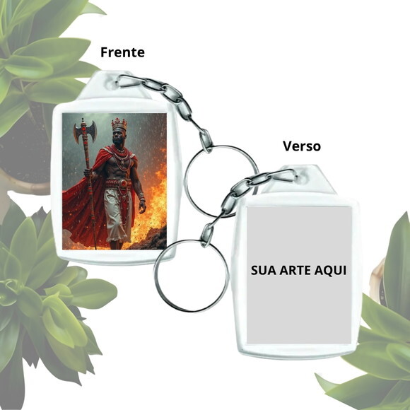 Chaveiro Personalizado 3x4 Acrílico - Orixá Xangô