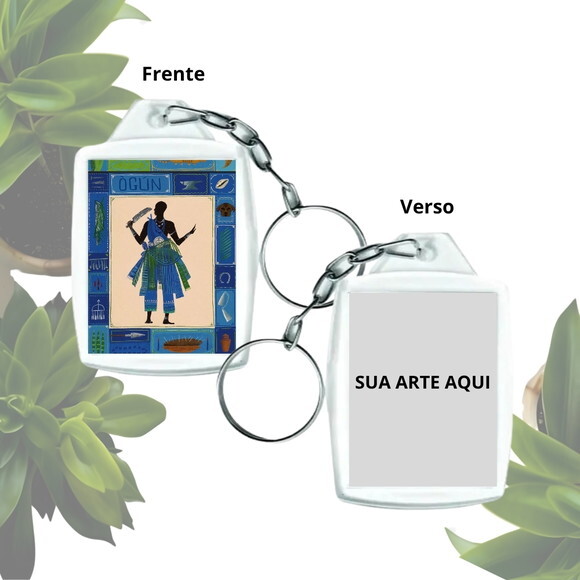 Chaveiro Personalizado Acrílico 3x4 - Orixá Ogum