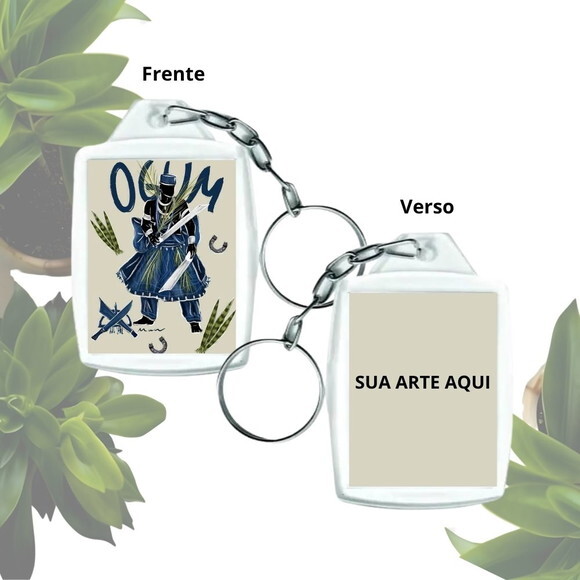 Chaveiro Personalizado Acrílico 3x4 - Orixá Ogum