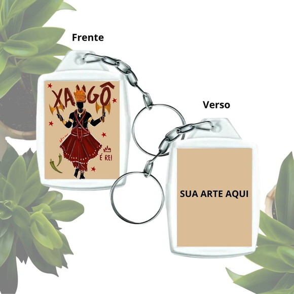 Chaveiro Personalizado Acrílico 3x4 - Orixá Xangô