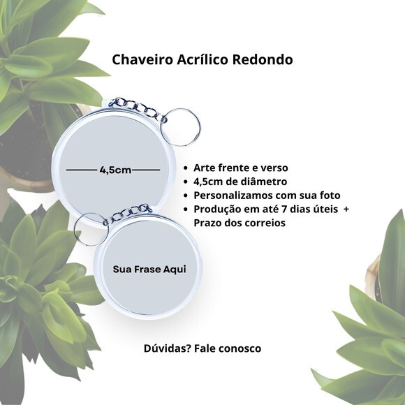 Chaveiro Redondo Orixá Exú - Lembrancinha Personalizada