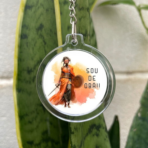 Chaveiro Redondo Orixá Obá - Lembrancinha Personalizada