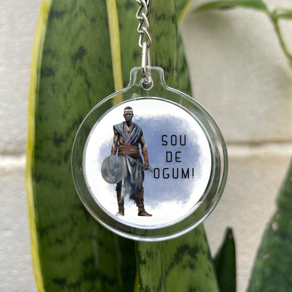 Chaveiro Redondo Orixá Ogum - Lembrancinha Personalizada