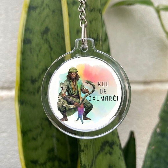 Chaveiro Redondo Orixá Oxumarê - Lembrancinha Personalizada
