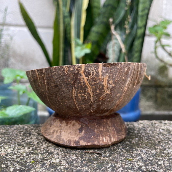 Coité de Coco Natural com Base - Cuia Umbanda | Caboclos