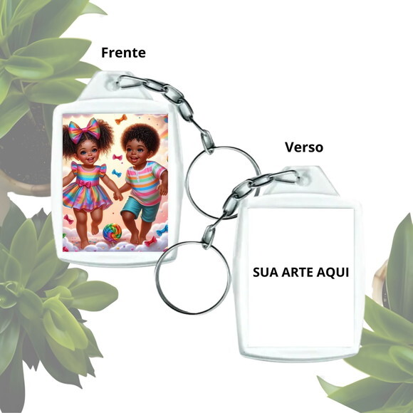 Lembrancinha Chaveiro Personalizado com Foto - Casal de Erê