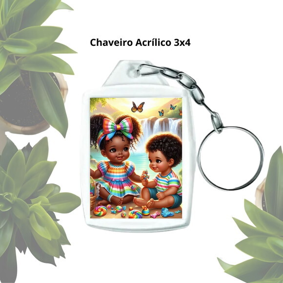 Lembrancinha Chaveiro Personalizado com Foto - Casal de Erê