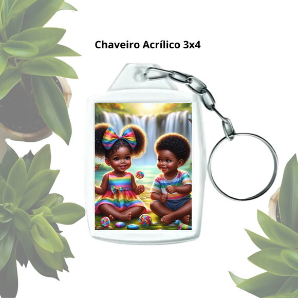 Lembrancinha Chaveiro Personalizado com Foto - Casal de Erê