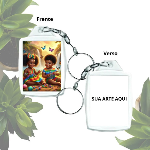 Lembrancinha Chaveiro Personalizado com Foto - Casal de Erê