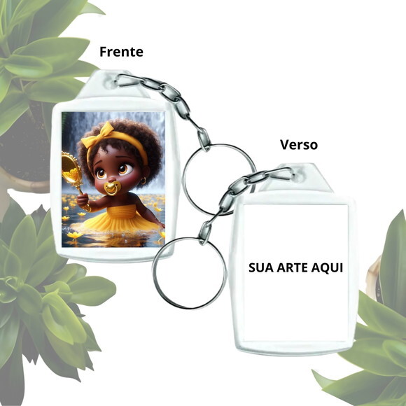 Lembrancinha Chaveiro Personalizado com Foto - Erê de Oxum