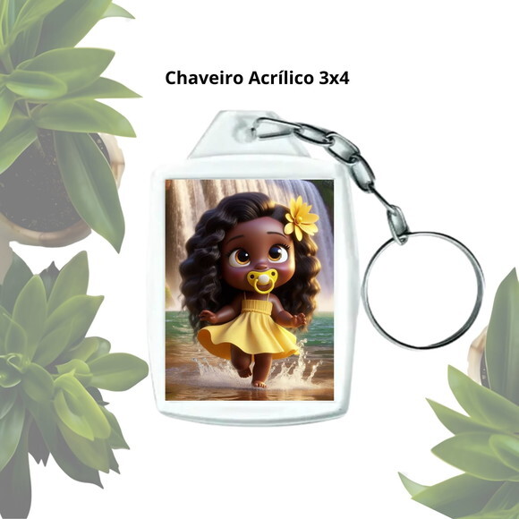 Lembrancinha Chaveiro Personalizado com Foto - Erê de Oxum