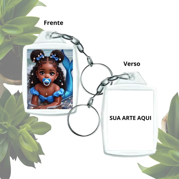 Lembrancinha Chaveiro Personalizado com Foto - Erê Sereia