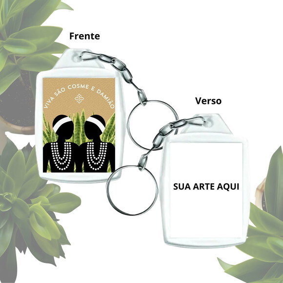 Lembrancinha Chaveiro Personalizado com Foto- Cosme e Damião