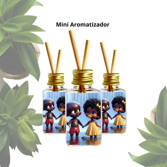 Lembrancinha Mini Aromatizador Personalizado - Casal de Erês