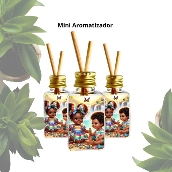Lembrancinha Mini Aromatizador Personalizado - Casal de Erês
