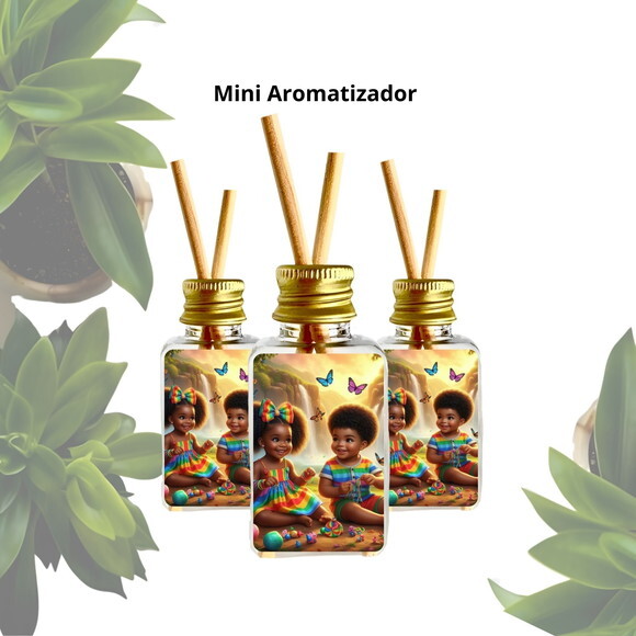 Lembrancinha Mini Aromatizador Personalizado - Casal de Erês