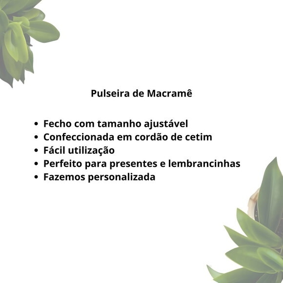 Pulseira de Macramê - Pomba Gira