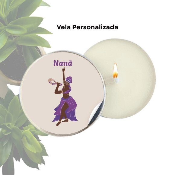 Vela Aromática Personalizada | Vela na Latinha - Orixá Nanã