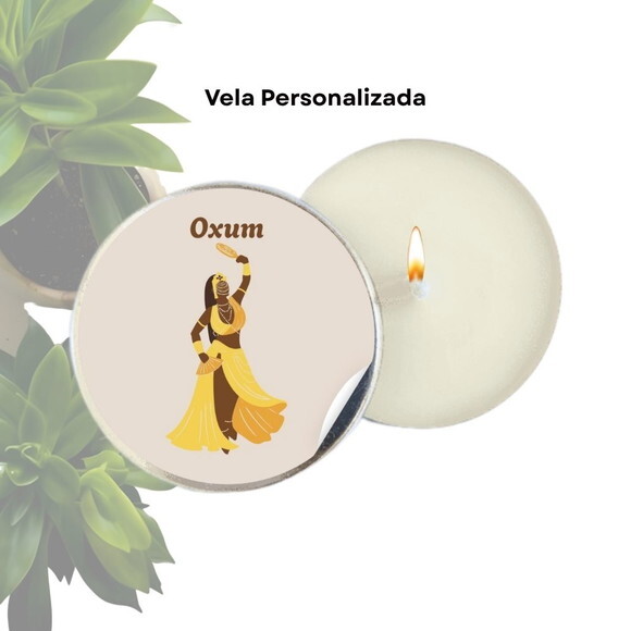 Vela Aromática Personalizada | Vela na Latinha - Orixá Oxum