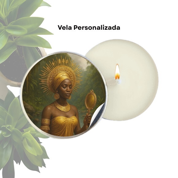 Vela Aromática Personalizada | Vela na Latinha - Orixá Oxum