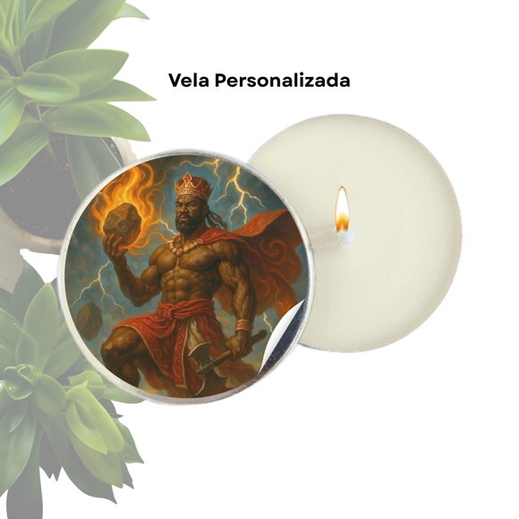 Vela Aromática Personalizada | Vela na Latinha - Orixá Xangô