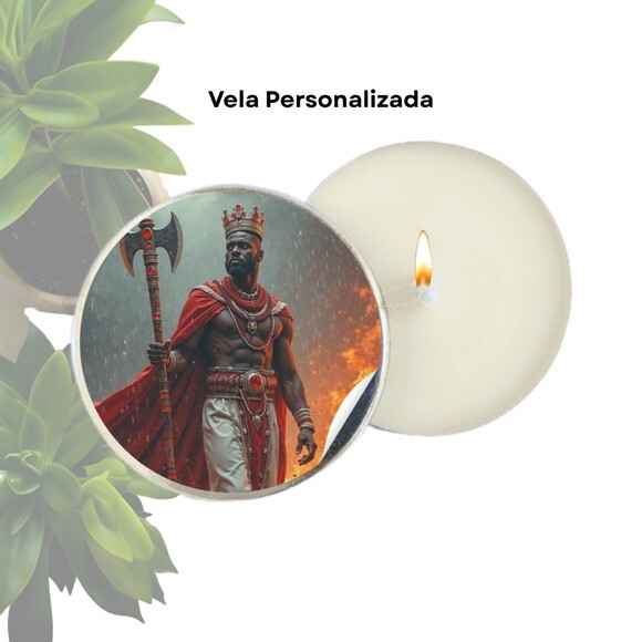 Vela Aromática Personalizada | Vela na Latinha - Orixá Xangô