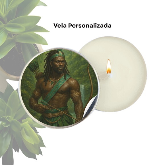 Vela Aromática Personalizada | Vela na Latinha - Oxóssi