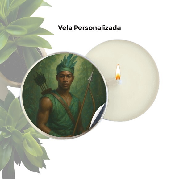 Vela Aromática Personalizada | Vela na Latinha - Oxóssi