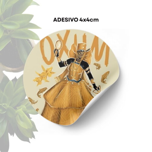 Adesivo Personalizado 4x4cm - Orixá Oxum