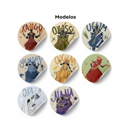 Adesivo Personalizado 4x4cm - Orixá Oxóssi
