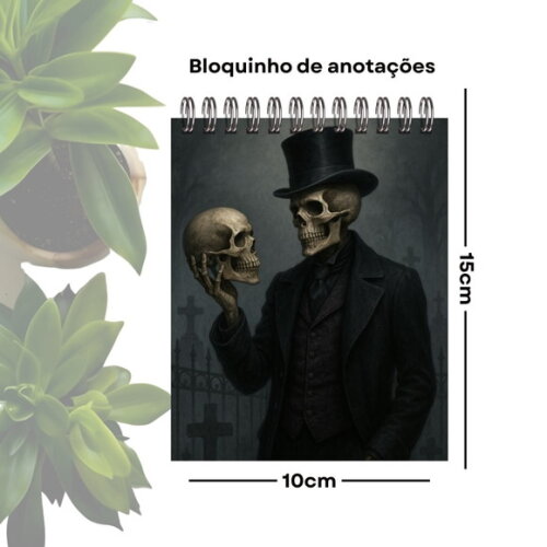 Bloco de Anotações Personalizado A6 - Exú Caveira