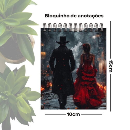 Bloco de Anotações Personalizado A6 - Exú e Pomba Gira