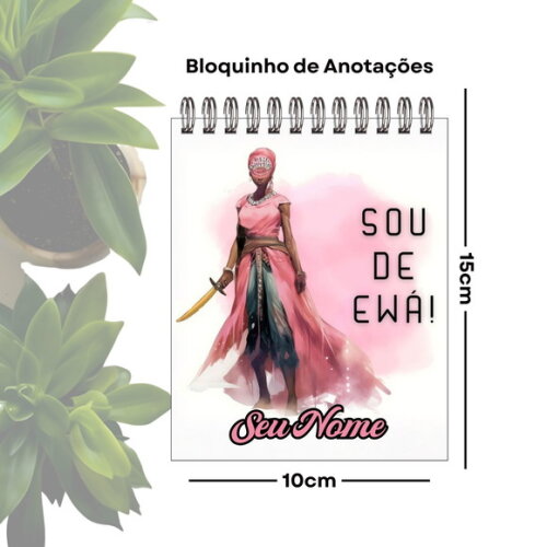 Bloco de Anotações Personalizado A6 - Orixá Ewá