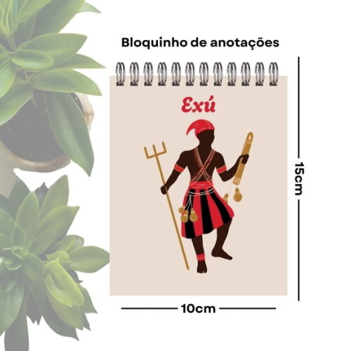 Bloco de Anotações Personalizado A6 - Orixá Exú