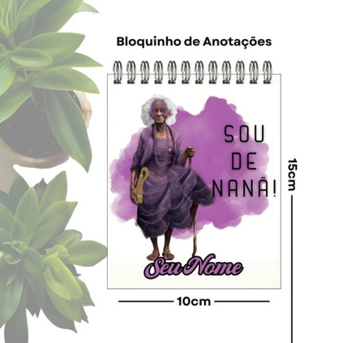 Bloco de Anotações Personalizado A6 - Orixá Nanã