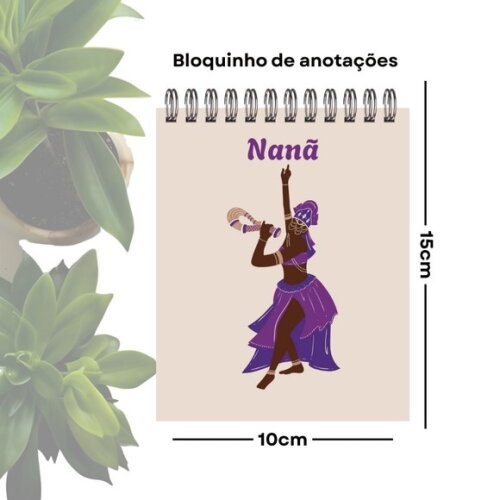 Bloco de Anotações Personalizado A6 - Orixá Nanã