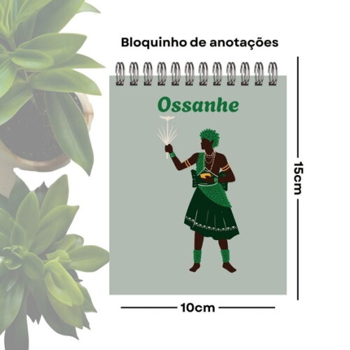 Bloco de Anotações Personalizado A6 - Orixá Ossaim