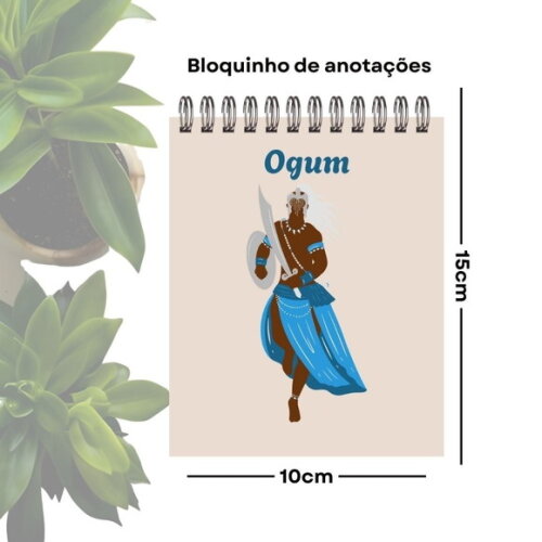 Bloco de Anotações Personalizado A6 - Orixá Ogum