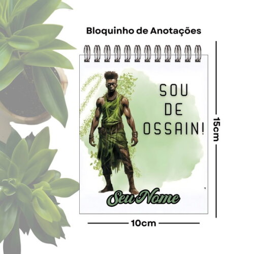 Bloco de Anotações Personalizado A6 - Orixá Ossain