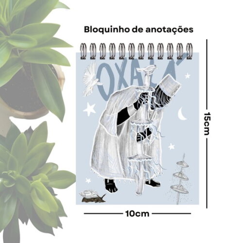 Bloco de Anotações Personalizado A6 - Orixá Oxalá