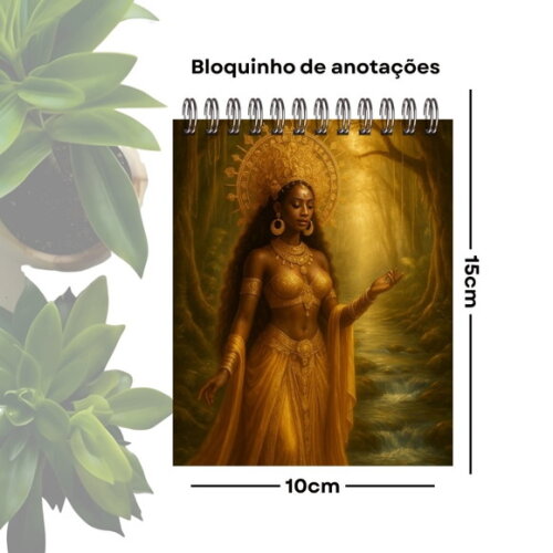 Bloco de Anotações Personalizado A6 - Orixá Oxum