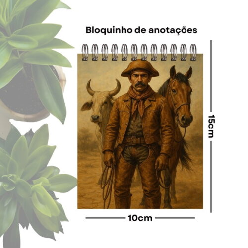 Bloquinho de Anotações Personalizado A6 - Boiadeiro