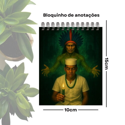 Bloquinho de Anotações Personalizado A6 - Caboclo e Médium
