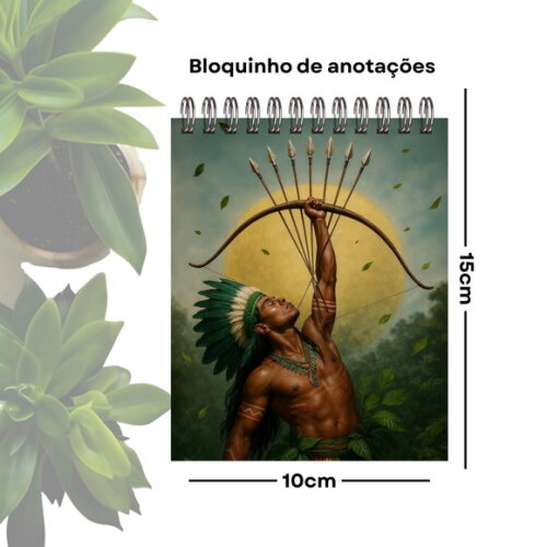 Bloquinho de Anotações Personalizado A6 - Caboclo 7 Flechas