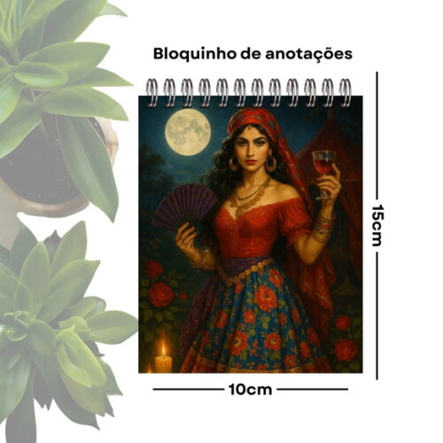 Bloquinho de Anotações Personalizado A6 - Cigana