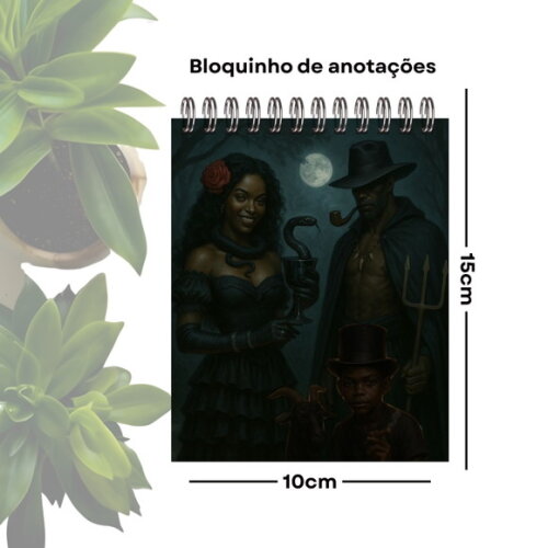 Bloquinho de Anotações Personalizado A6 - Exú e Pomba Gira