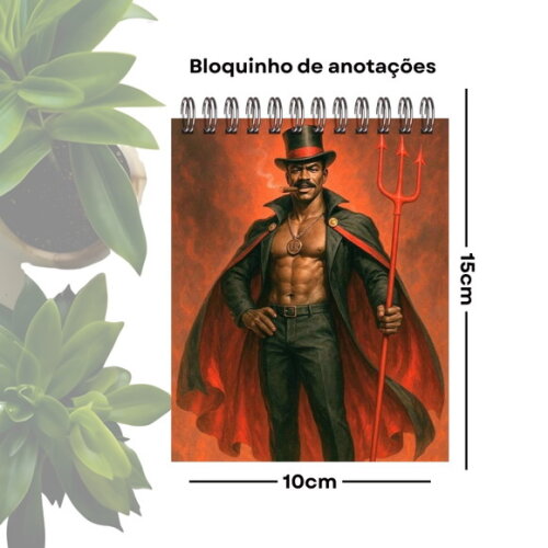 Bloquinho de Anotações Personalizado A6 - Exú Tranca Ruas